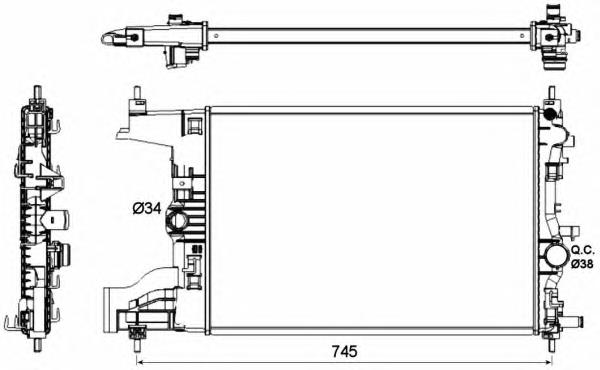 CR2116000S Mahle Original radiador de esfriamento de motor