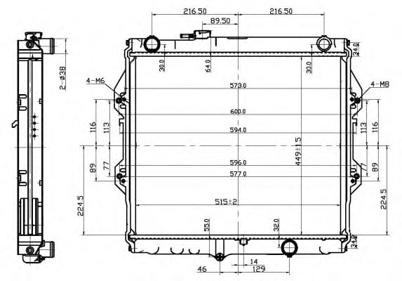 Radiador de esfriamento de motor 8190082 Polcar