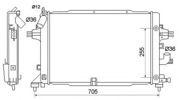 13184736 Opel radiador de esfriamento de motor