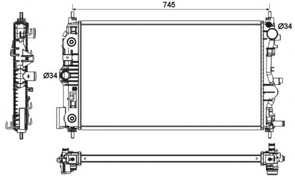 53131 NRF radiador de esfriamento de motor