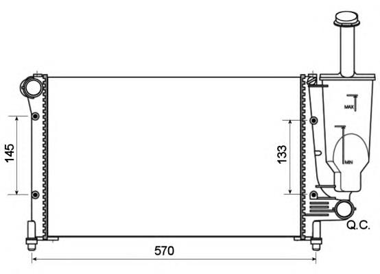 51773191 Fiat/Alfa/Lancia radiador de esfriamento de motor