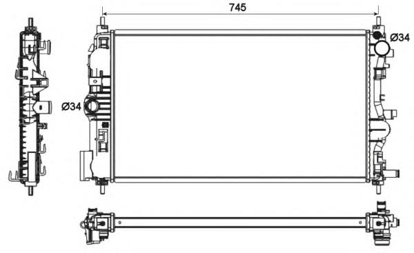 53130 NRF radiador de esfriamento de motor