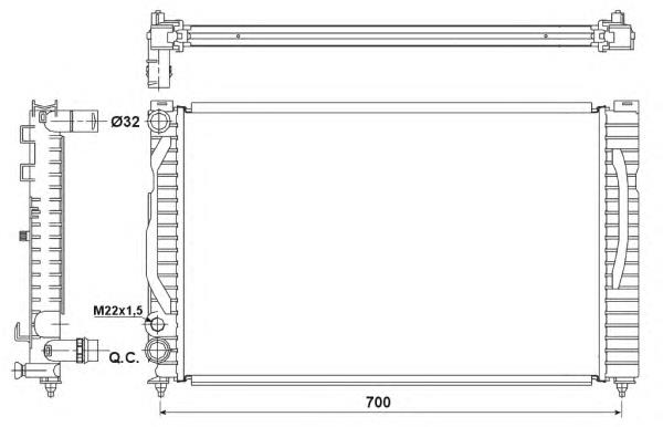 53175 NRF radiador de esfriamento de motor