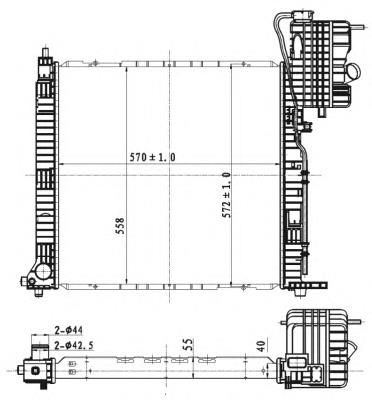 Radiador de esfriamento de motor 53176 NRF