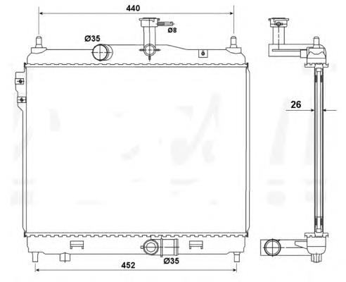 253101C650 Hyundai/Kia radiador de esfriamento de motor