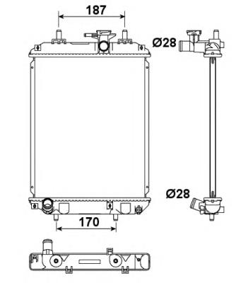 16400-B1030 Daihatsu radiador de esfriamento de motor