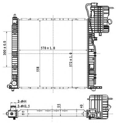 Radiador de esfriamento de motor 53177 NRF