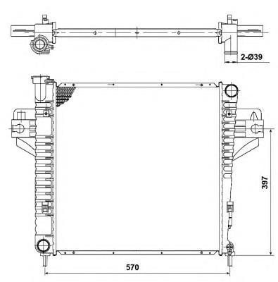 Radiador de esfriamento de motor 53182 NRF