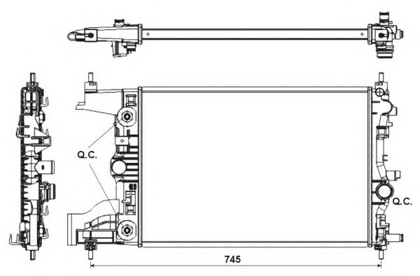 53153 NRF radiador de esfriamento de motor