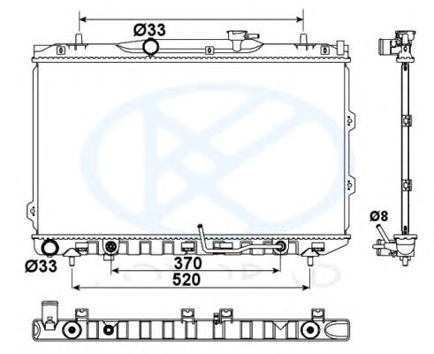 FP 40 A1435-KY FPS radiador de esfriamento de motor