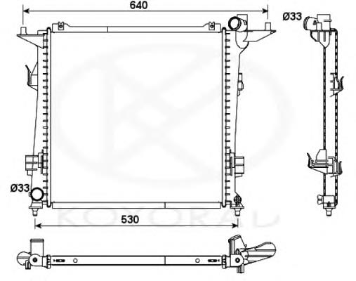 53164 NRF radiador de esfriamento de motor