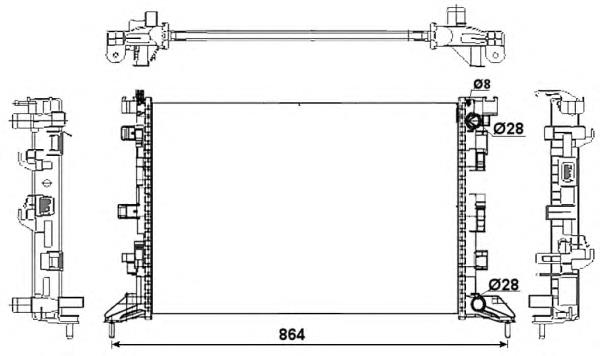 53066 NRF radiador de esfriamento de motor