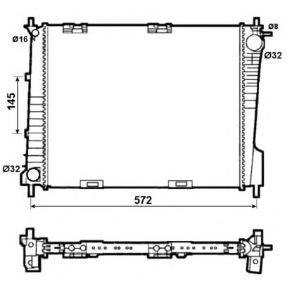 Radiador de esfriamento de motor 53077 NRF