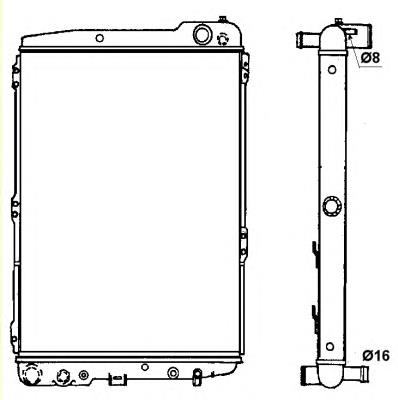 Radiador de esfriamento de motor 53071 NRF