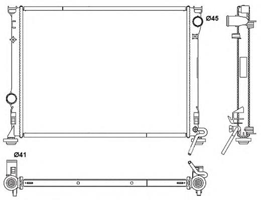 53042 NRF radiador de esfriamento de motor