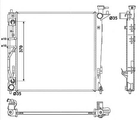 53053 NRF radiador de esfriamento de motor