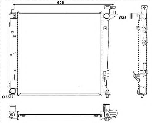 4048081 Polcar radiador de esfriamento de motor