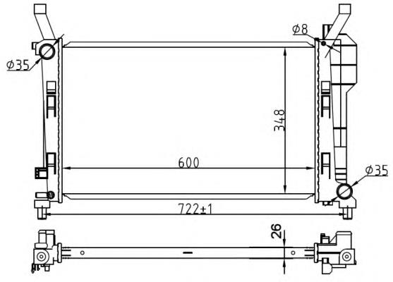 53106 NRF radiador de esfriamento de motor