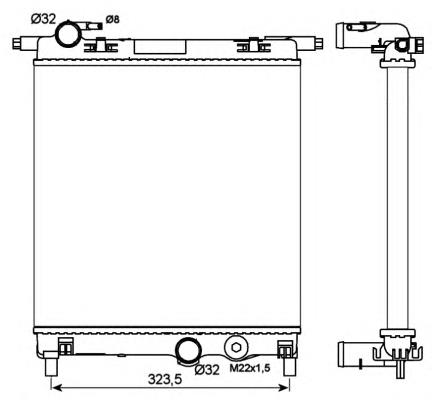 53102 NRF radiador de esfriamento de motor