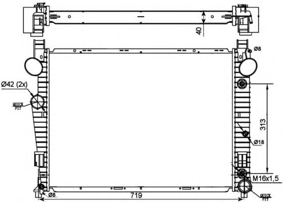 53103 NRF radiador de esfriamento de motor