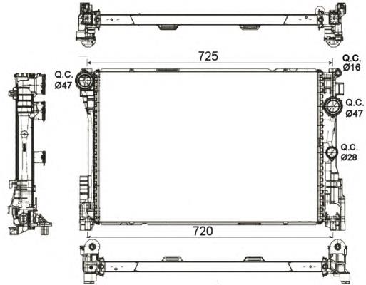 53113 NRF radiador de esfriamento de motor