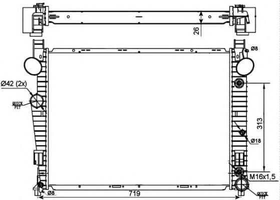 53107 NRF radiador de esfriamento de motor