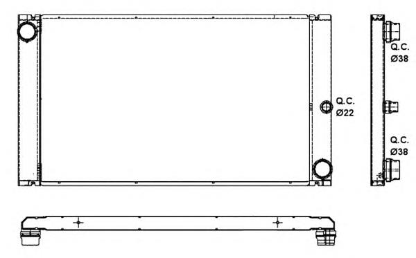 53091 NRF radiador de esfriamento de motor