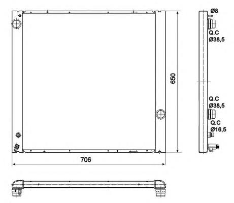 53099 NRF radiador de esfriamento de motor