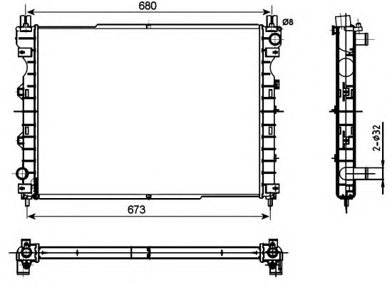 53096 NRF radiador de esfriamento de motor