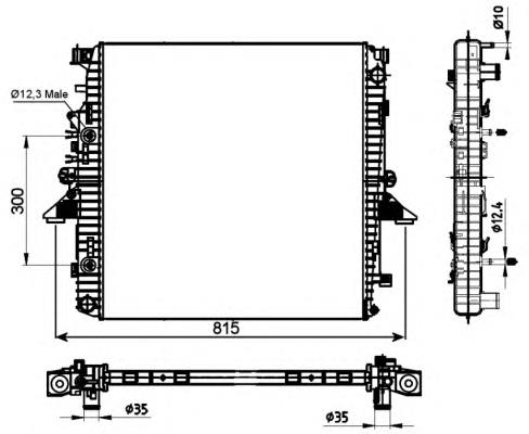 Radiador de esfriamento de motor 53097 NRF