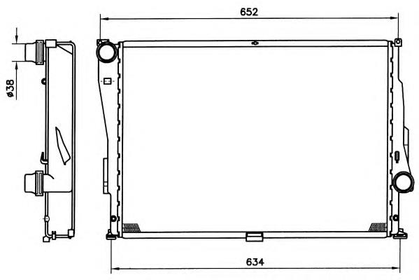 Radiador de esfriamento de motor 51597 NRF