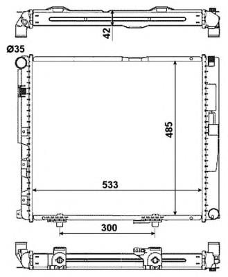 Radiador de esfriamento de motor 516572 NRF