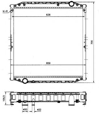 Радиатор 51569 NRF