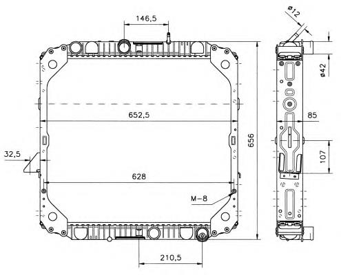 6765001403 Mercedes radiador de esfriamento de motor