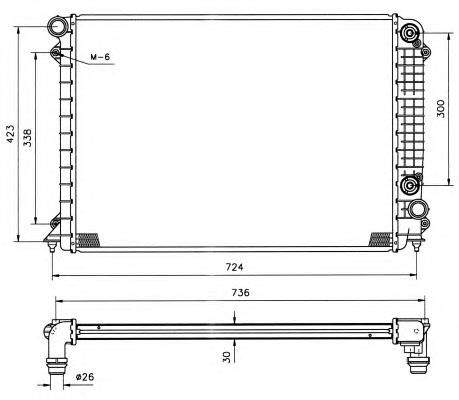 Radiador de esfriamento de motor 51579 NRF