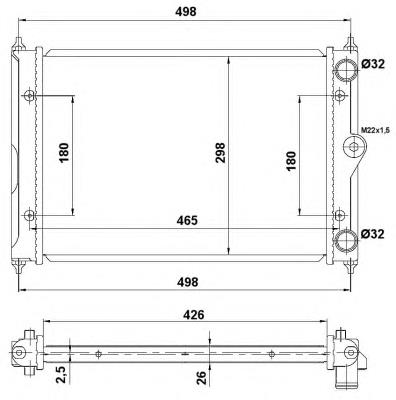 519505 NRF radiador de esfriamento de motor