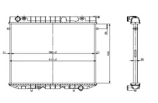 6302020 Opel radiador de esfriamento de motor