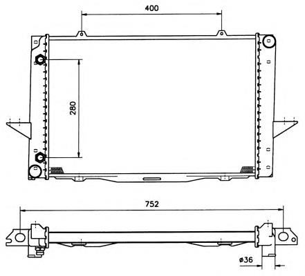 519509 NRF radiador de esfriamento de motor