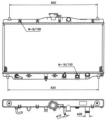 Radiador de esfriamento de motor 516708 NRF