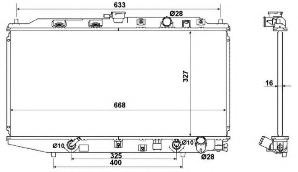 Radiador de esfriamento de motor 516728 NRF