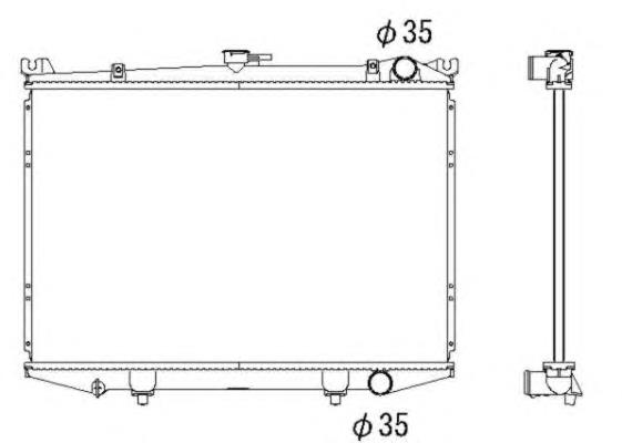 516842 NRF radiador de esfriamento de motor