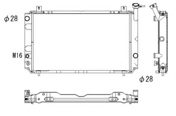 516860 NRF radiador de esfriamento de motor