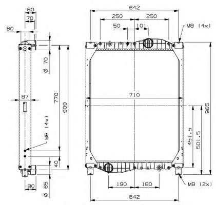 Радиатор охлаждения двигателя NRF 509908 цена, от 378.89 USD
