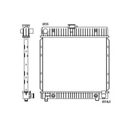 514250 NRF radiador de esfriamento de motor