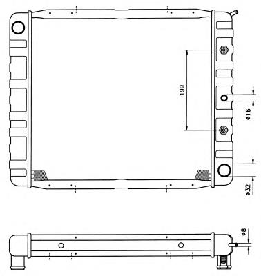 Radiador de esfriamento de motor 515404 NRF