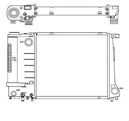 1712994 BMW radiador de esfriamento de motor