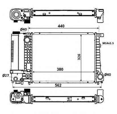 51352 NRF radiador de esfriamento de motor