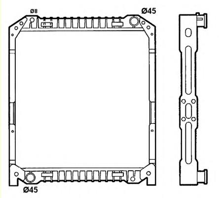 Radiador de esfriamento de motor 52096 NRF