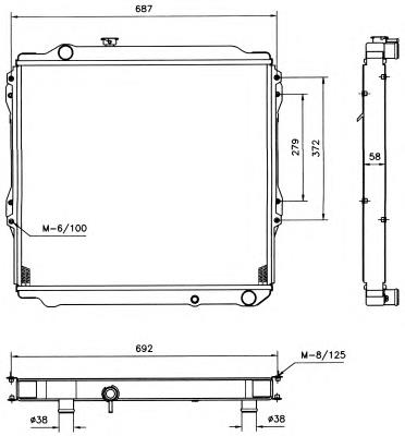 52088 NRF radiador de esfriamento de motor