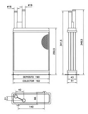 52066 NRF radiador de forno (de aquecedor)